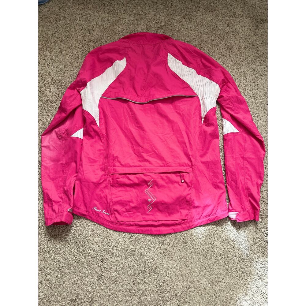 Pearl Izumi L Biking Jacket Pink Vented Athletic Sporty Lightweight Full Zip - Picture 9 of 12
